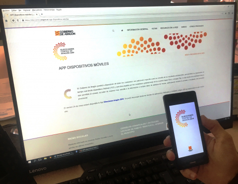 Aplicación para móviles Elecciones Aragón 2019 Aplicación para móviles Elecciones Aragón 2019